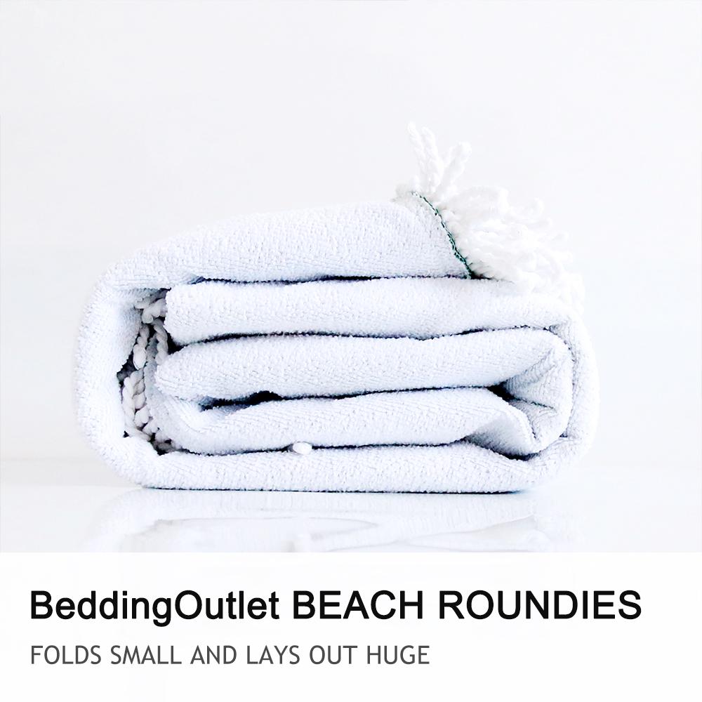 Serviette de plage ronde bohème, tapisserie Mandala à pampilles bleu ciel, tapis de Yoga, Toalla florale, couverture Boho 