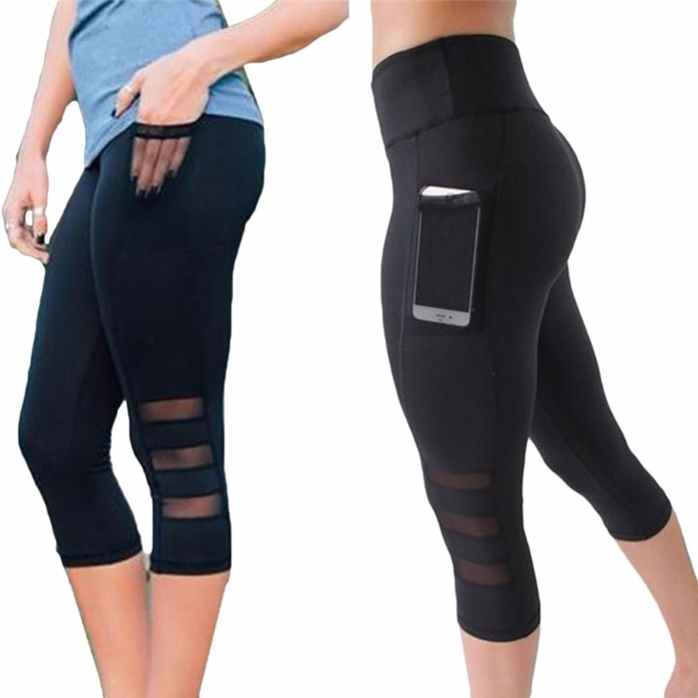 Calf-length Pants Capri Pant Sport leggings Women Fitness Yoga Gym High Waist Legging Yoga Pants