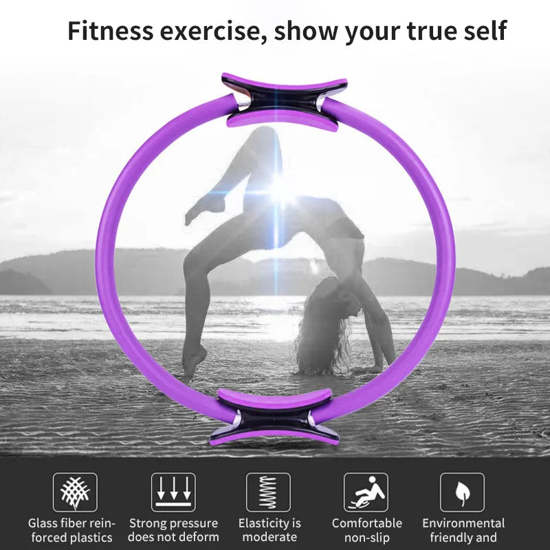 Anneau de Yoga anneau d'entraînement sportif femmes accessoires de Fitness cercle de résistance cinétique confortable Portable Yoga Pilates cercle